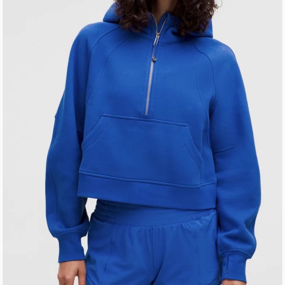 Lululemon Athletica Blue Oversized Cropped Sweatshirt